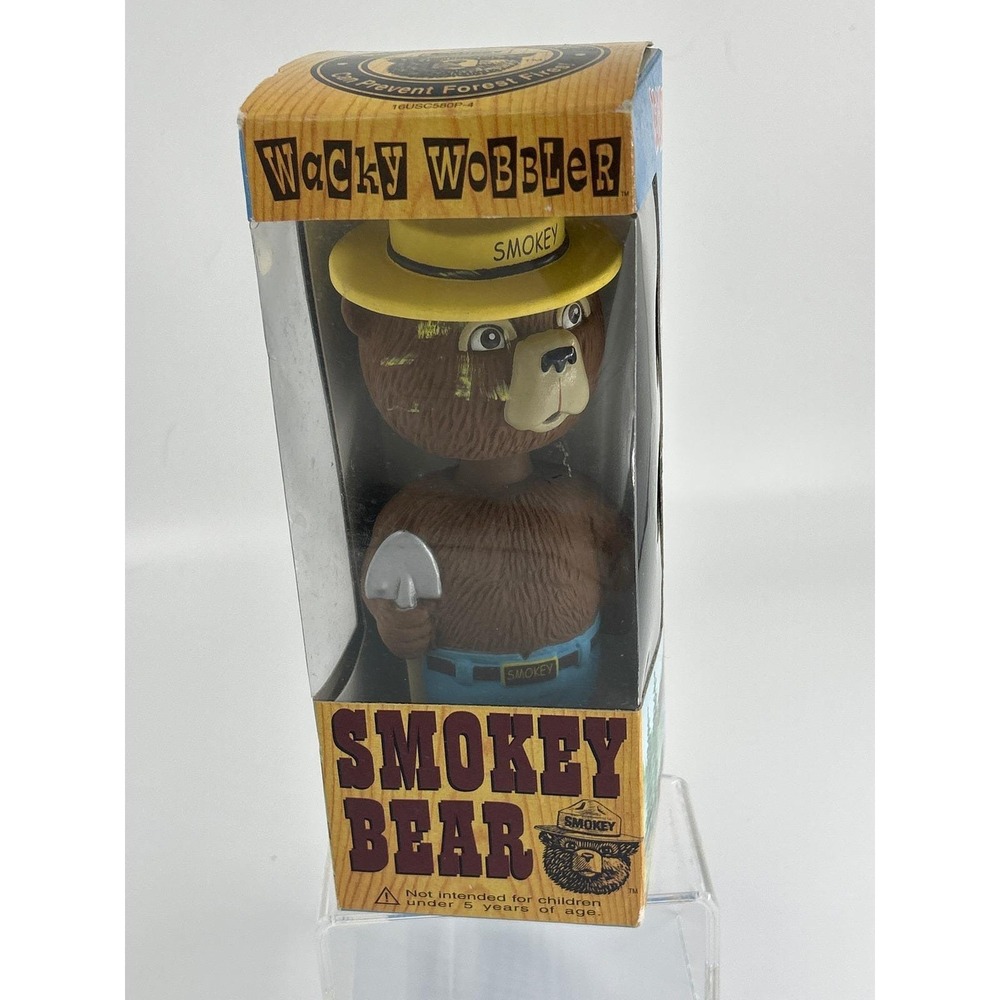 Funko Wacky Wobbler Smokey Bear Bobblehead Forest Fire Prevention Mascot NRFB